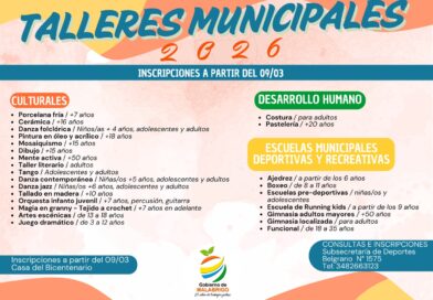 Malabrigo abre las inscripciones para los Talleres Municipales 2026.